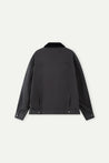 ESPRIT CONTRAST COLLAR UTILITY JACKET-DARK GREY