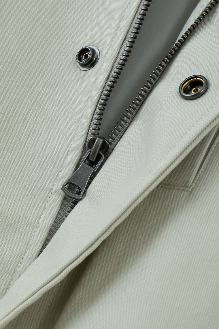 ESPRIT CONTRAST COLLAR UTILITY JACKET-ECRU