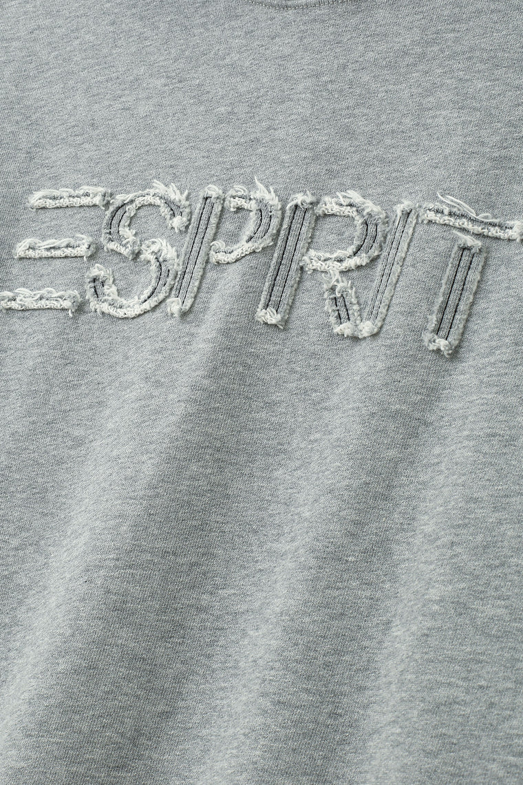 ESPRIT CONTRAST HOODIE-HEATHER GREY