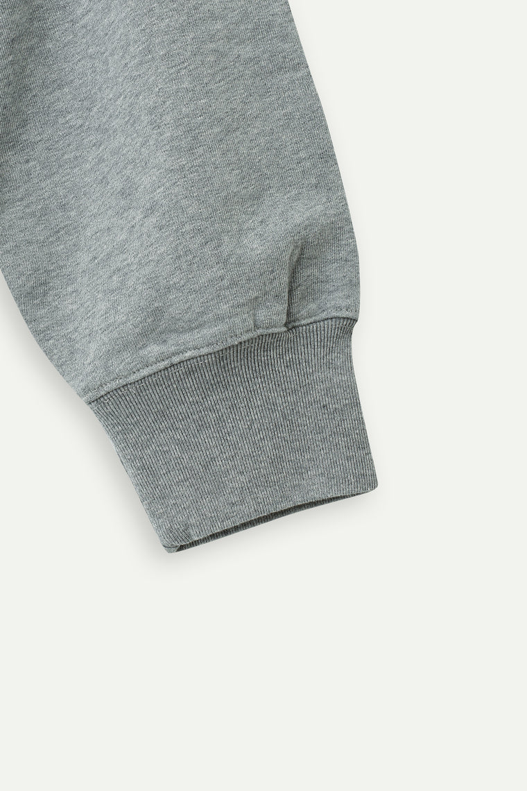 ESPRIT CONTRAST HOODIE-HEATHER GREY
