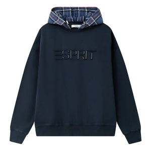ESPRIT CONTRAST HOODIE-NAVY