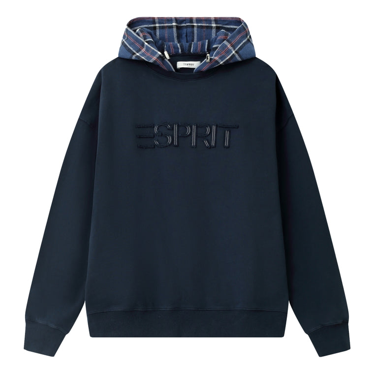 ESPRIT CONTRAST HOODIE-NAVY