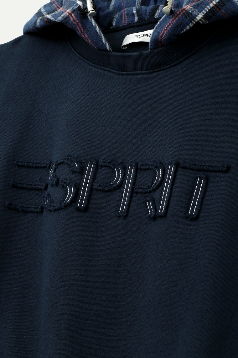 ESPRIT CONTRAST HOODIE-NAVY