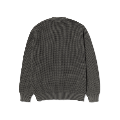 HUF COOLIDGE WAFFLE CARDIGAN-BLACK