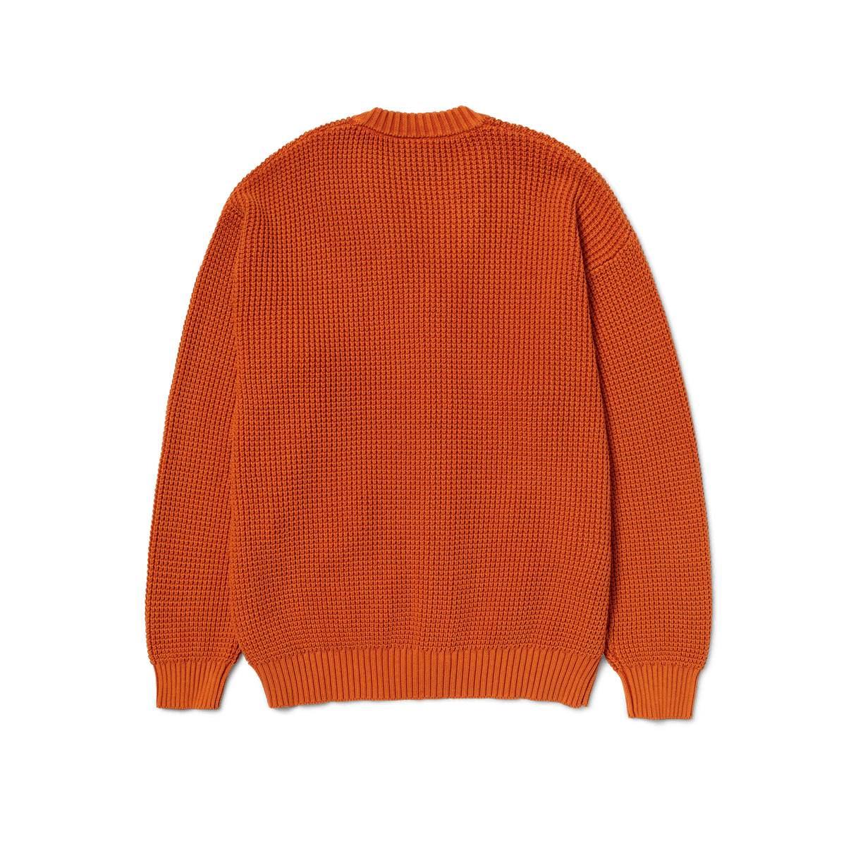 HUF COOLIDGE WAFFLE CARDIGAN-RUST