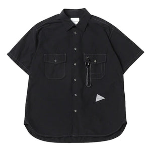 AND WANDER CORDURA TYPEWRITER SS SHIRT-BLACK