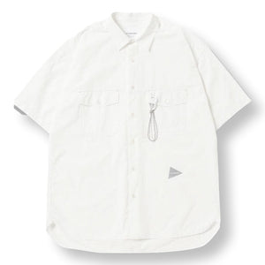 AND WANDER CORDURA TYPEWRITER SS SHIRT-WHITE