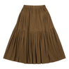 NEUTRAL SOCIETY CORDUROY MIDI SKIRT-BROWN