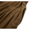 NEUTRAL SOCIETY CORDUROY MIDI SKIRT-BROWN