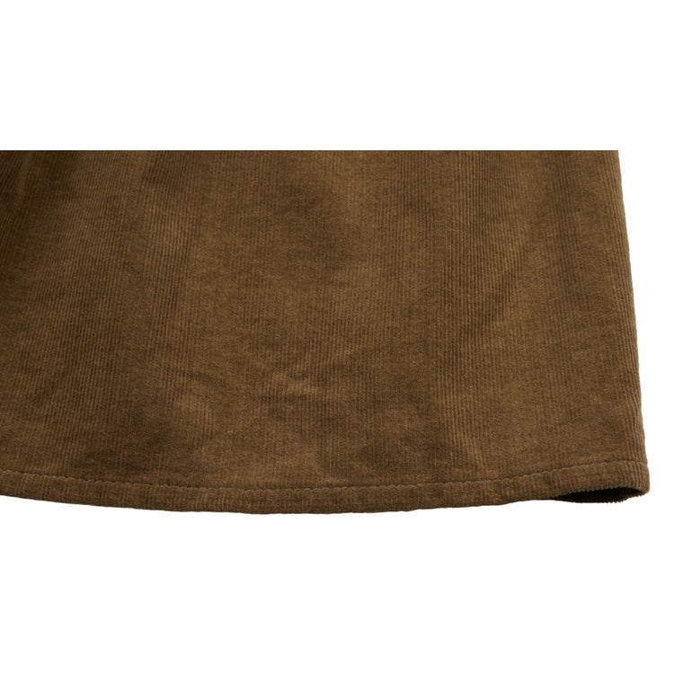 NEUTRAL SOCIETY CORDUROY MIDI SKIRT-BROWN