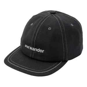 AND WANDER COTTON TWILL CAP-BLACK