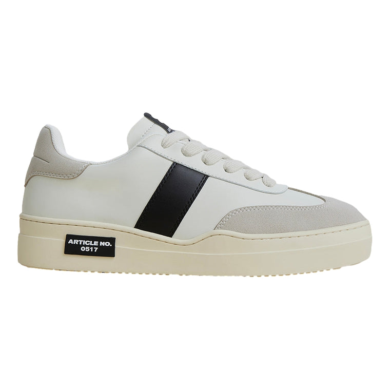 ARTICLE NO. COURT SNEAKER LOW-TOP GERMAN TRAINERS-WHITE/BLACK