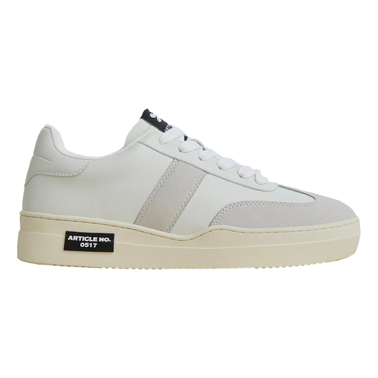 ARTICLE NO. COURT SNEAKER LOW-TOP GERMAN TRAINERS-WHITE/GREY