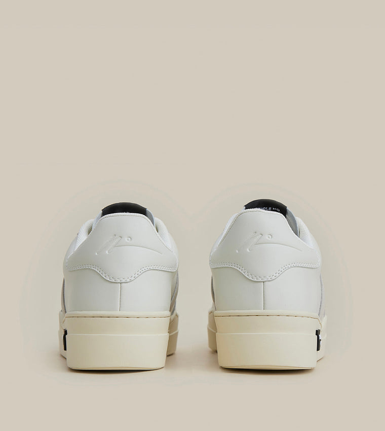 ARTICLE NO. COURT SNEAKER LOW-TOP GERMAN TRAINERS-WHITE/GREY