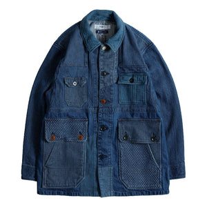 FUNDAMENTAL COVERALL JACKET 3YR WASH-INDIGO