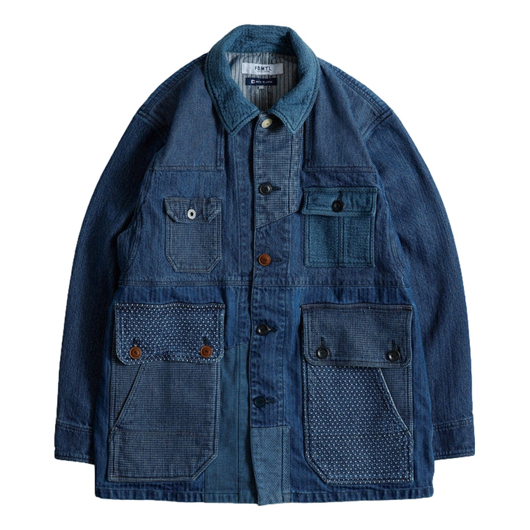 FUNDAMENTAL COVERALL JACKET 3YR WASH-INDIGO