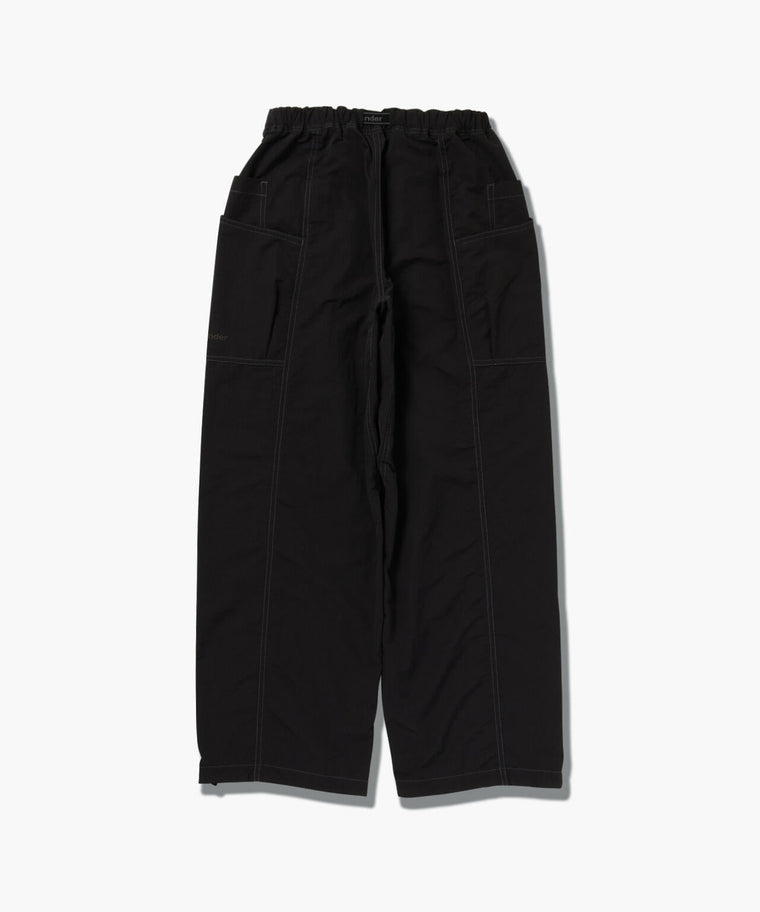 AND WANDER CRINKLED NYLON PANTS-BLACK