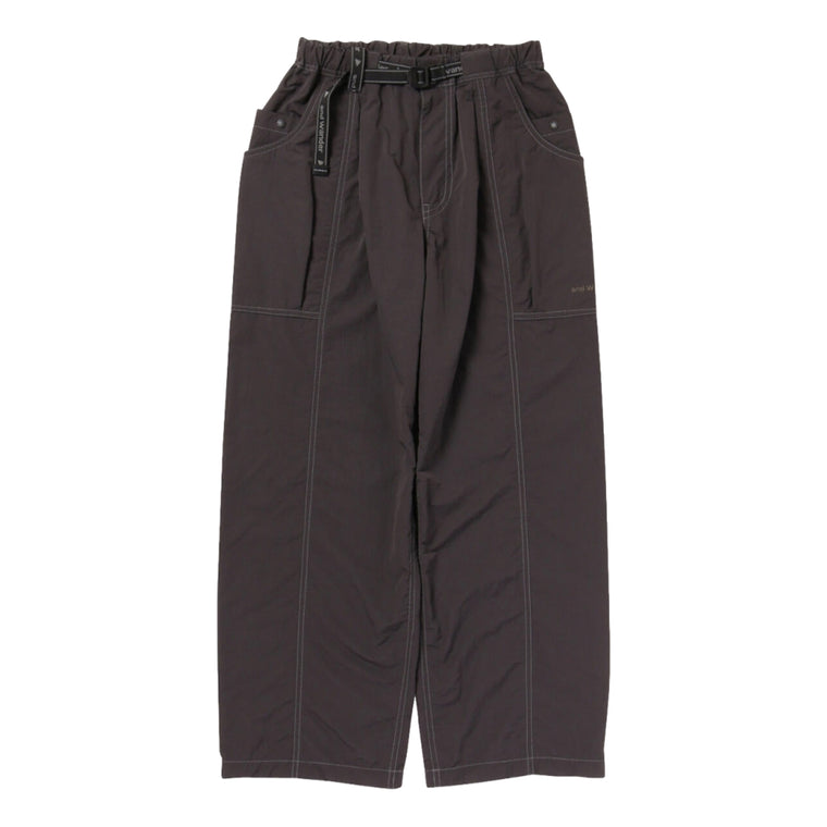 AND WANDER CRINKLED NYLON PANTS-CHARCOAL
