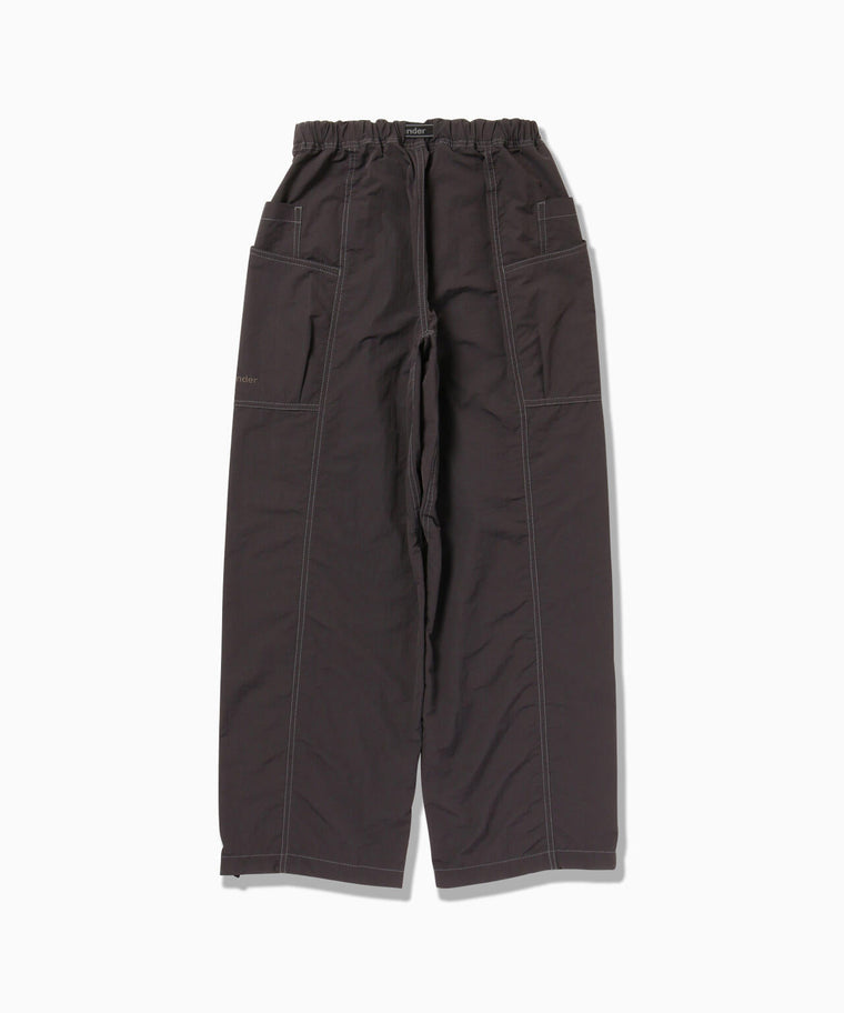 AND WANDER CRINKLED NYLON PANTS-CHARCOAL