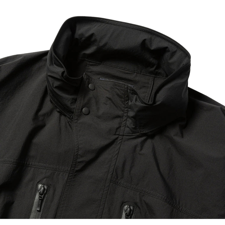 MEANSWHILE CRISP NYLON WIND JACKET-BLACK
