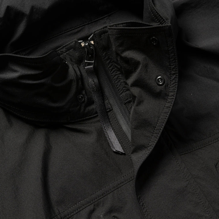 MEANSWHILE CRISP NYLON WIND JACKET-BLACK