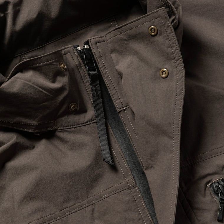 MEANSWHILE CRISP NYLON WIND JACKET-CHARCOAL