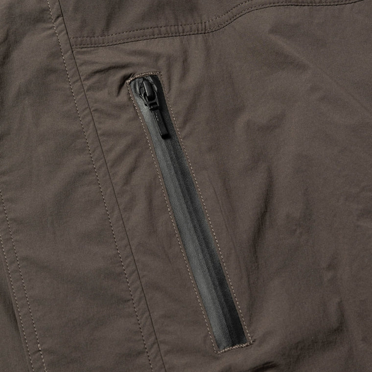 MEANSWHILE CRISP NYLON WIND JACKET-CHARCOAL