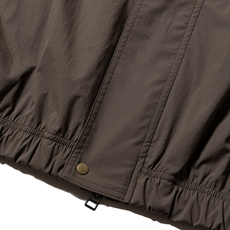 MEANSWHILE CRISP NYLON WIND JACKET-CHARCOAL