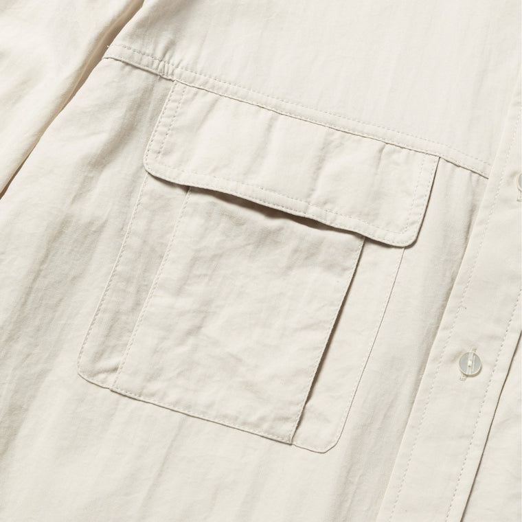 MEANSWHILE CRISP TUSSAH LUGGAGE SHIRT-OFF WHITE