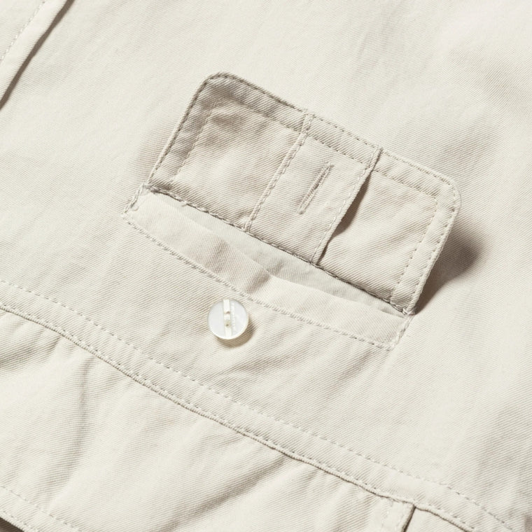 MEANSWHILE CRISP TUSSAH LUGGAGE SHIRT-OFF WHITE
