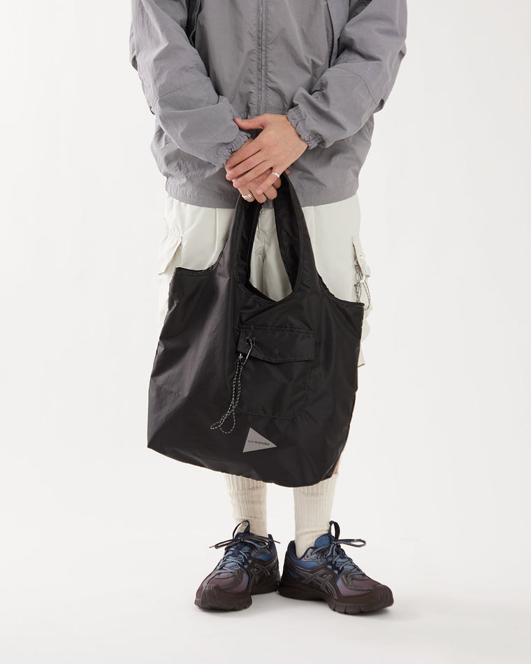 AND WANDER CRISPY RIP GROCERY POCKET BAG-BLACK