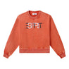 ESPRIT CROPPED ESPRIT LOGO SWEATER-ORANGE