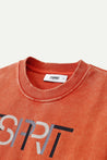 ESPRIT CROPPED ESPRIT LOGO SWEATER-ORANGE
