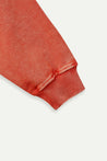 ESPRIT CROPPED ESPRIT LOGO SWEATER-ORANGE