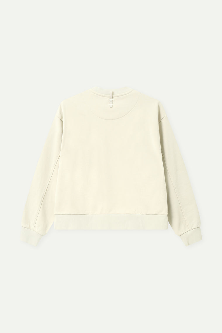 ESPRIT CROPPED TONAL SWEATER-OFF WHITE