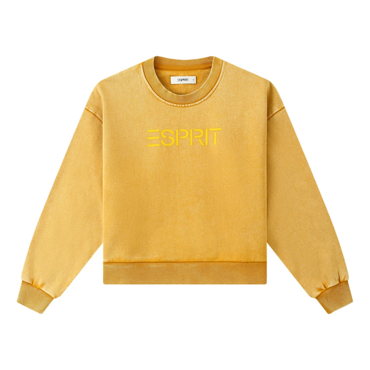 ESPRIT CROPPED TONAL SWEATER-YELLOW