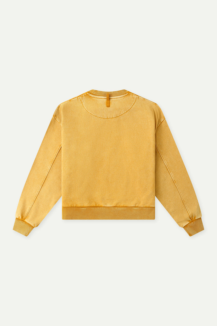 ESPRIT CROPPED TONAL SWEATER-YELLOW