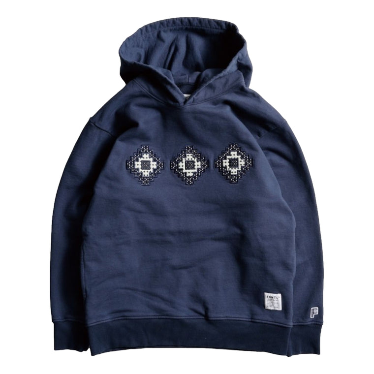 FUNDAMENTAL CROSS PATCHES HOODIE-NAVY