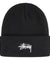 STUSSY CUFF BEANIE STOCK-BLACK