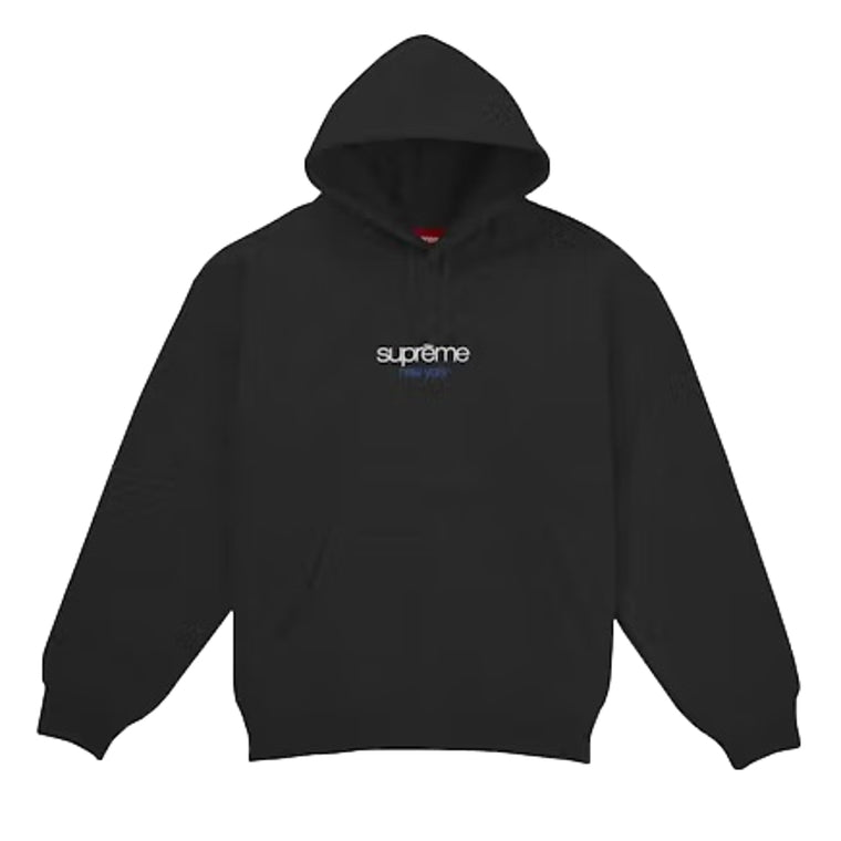 SUPREME CLASSIC LOGO SHOP HOODED SWEATSHIRT-BLACK