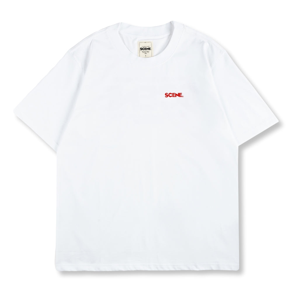 SCENE BY ICE FIRE CLASSIC TEE // WHITE & RED-WHITE & RED