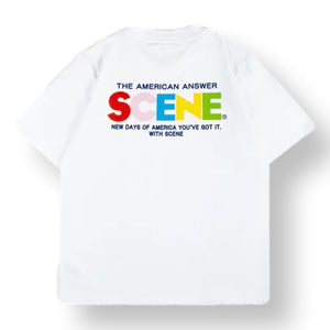 SCENE BY ICE FIRE CLASSIC TEE_RAINBOW // WHITE-RAINBOW WHITE