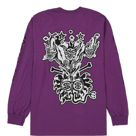 SUPREME CLAYTON P LIGHTNING LONG TEE-PURPLE