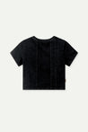 ESPRIT CROPPED ESPRIT LOGO T-SHIRT-BLACK