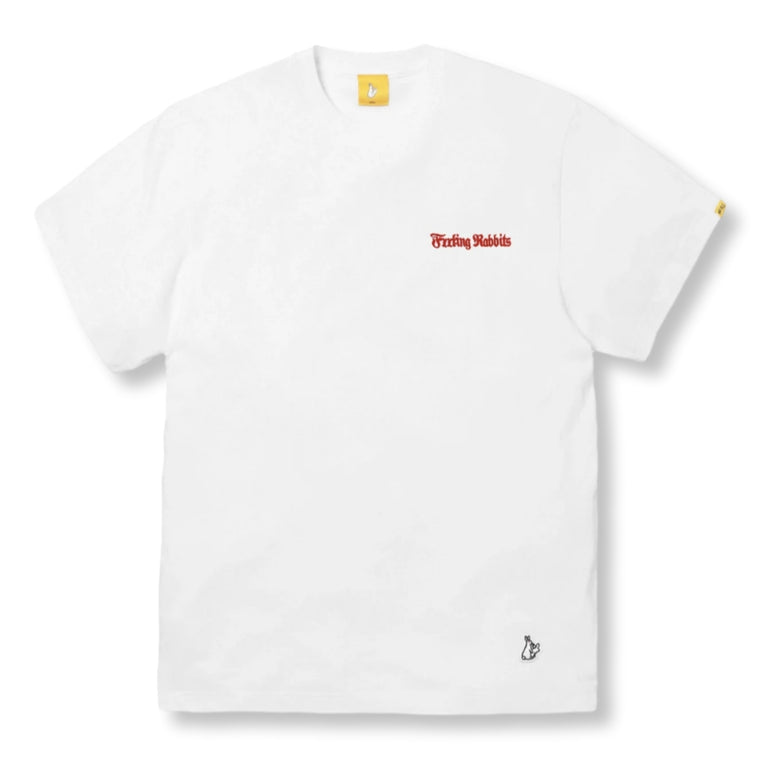 #FR2 CROSS RABBITS TATTOOS GARMENT DYE T-SHIRT-WHITE