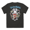 #FR2 CROSS RABBITS TATTOOS GARMENT DYE T-SHIRT-BLACK
