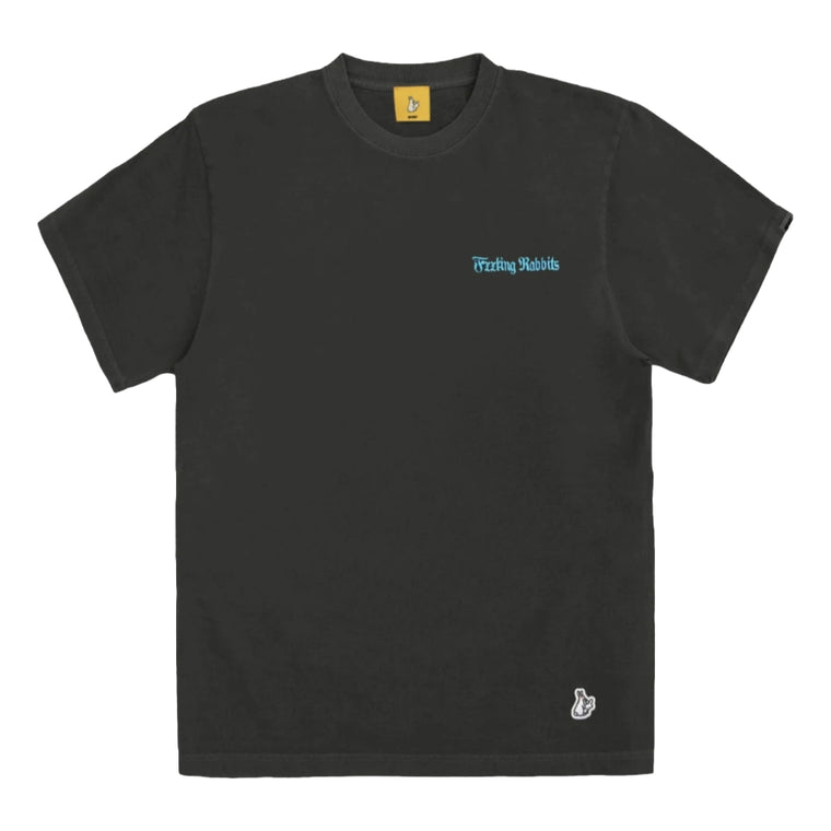 #FR2 CROSS RABBITS TATTOOS GARMENT DYE T-SHIRT-BLACK
