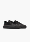 HIDDEN WHITE DARA SUEDE-TRIMMED LEATHER TRAINERS-BLACK RACING GREEN CHARCOAL