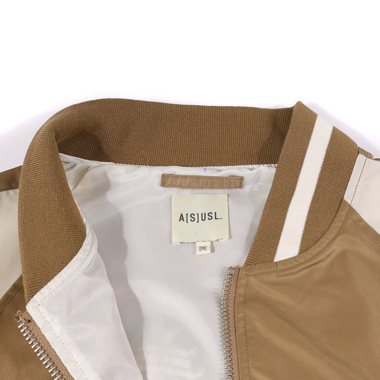 A[S]USL DARUMA EMB SOUVENIR JACKET-BROWN