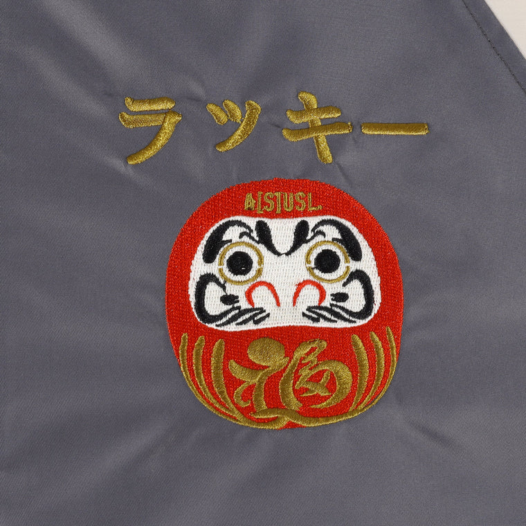 A[S]USL DARUMA EMB SOUVENIR JACKET-CHARCOAL